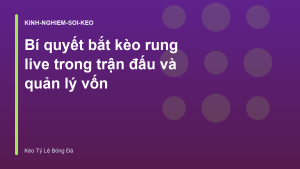 Read more about the article Bí quyết bắt kèo rung live trong trận đấu và quản lý vốn